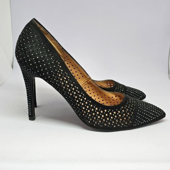 Size 7.5 | Women's Report Heels Jackee Black pointed Toe Dress Shoe - Picture 1 of 5
